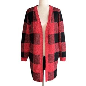 🎈Monteau Buffalo Check Cardigan with Pockets